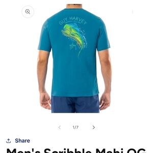 Guy Harvey Teal T-Shirt with Mahi Graphic
